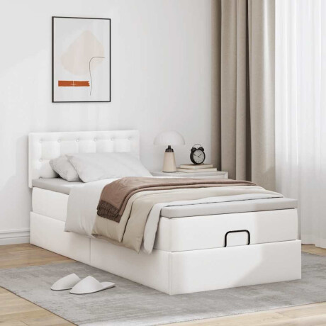 vidaXL Ottomaanse bed met matras 80x200cm kunstleer wit afbeelding3 - 1