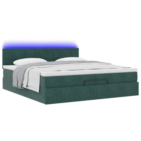 vidaXL Ottoman bed met matrassen en LED's 200x200cm fluweel afbeelding3 - 1