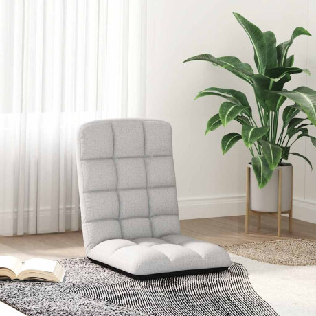 vidaXL Opvouwbare vloerstoel Cloud Grey 71x51x62 cm Stof afbeelding3 - 1