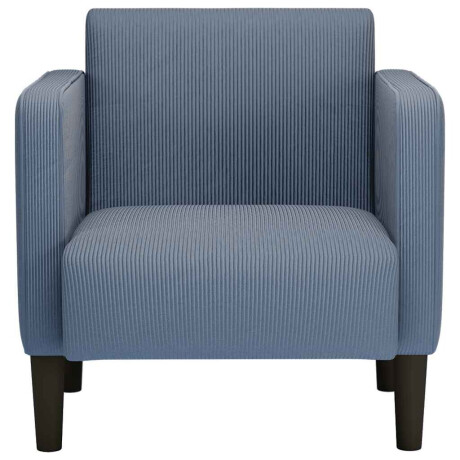 vidaXL Fauteuil met armleuningen 54 cm corduroy stof blauw afbeelding3 - 1