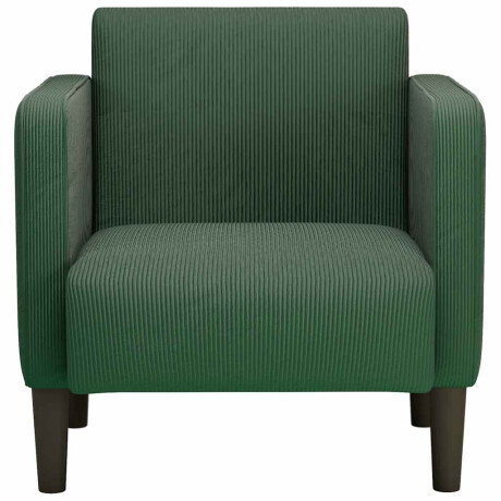 vidaXL Fauteuil met armleuningen 54 cm corduroy stof donkergroen afbeelding3 - 1