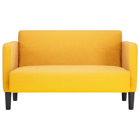 vidaXL Loveseat bank 109 cm corduroy stof lichtgeel afbeelding3 - 1