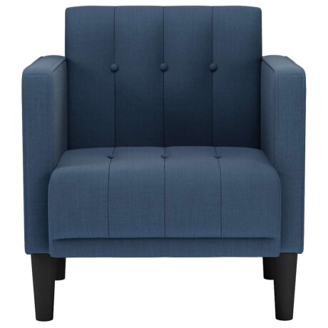 vidaXL Fauteuil met armleuningen Blauw 53 cm Stof afbeelding3 - 1