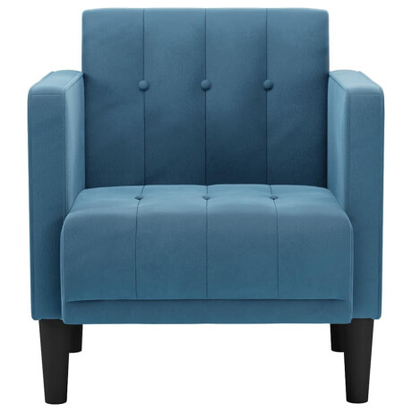 vidaXL Fauteuil met armleuningen Blauw 53 cm Fluweel afbeelding3 - 1