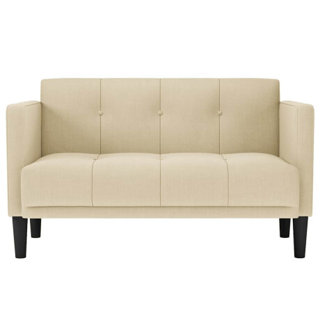 vidaXL Loveseat Bank Crème 111 cm Stof afbeelding3 - 1