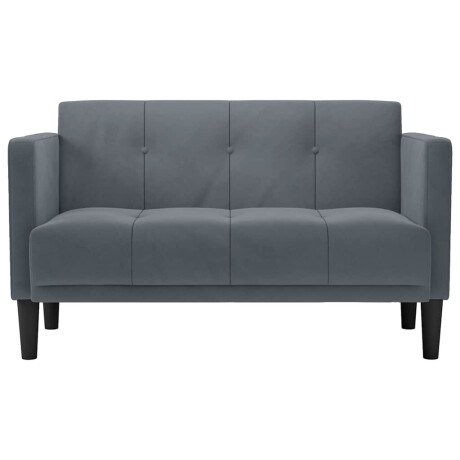 vidaXL Loveseat bank donkergrijs 111 cm fluweel afbeelding3 - 1