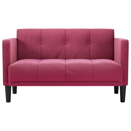 vidaXL Loveseat bank wijnrood 111 cm fluweel afbeelding3 - 1