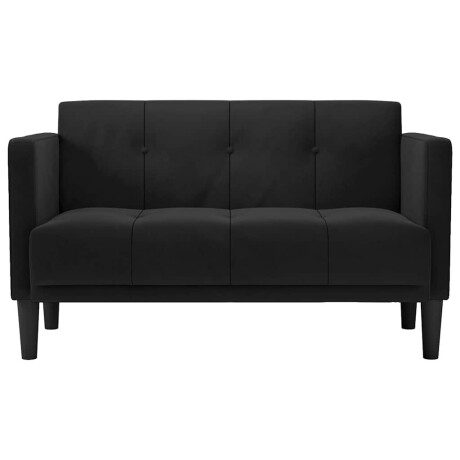 vidaXL Loveseat bank zwart 111 cm fluweel afbeelding3 - 1