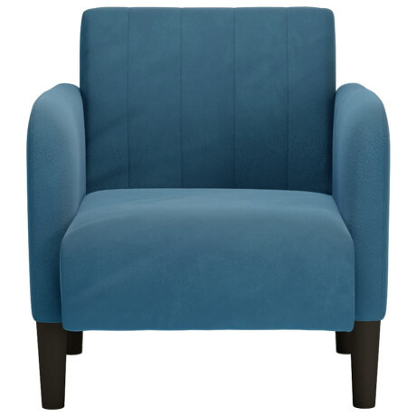 vidaXL Fauteuil met armleuningen Blauw 54 cm Fluweel afbeelding3 - 1