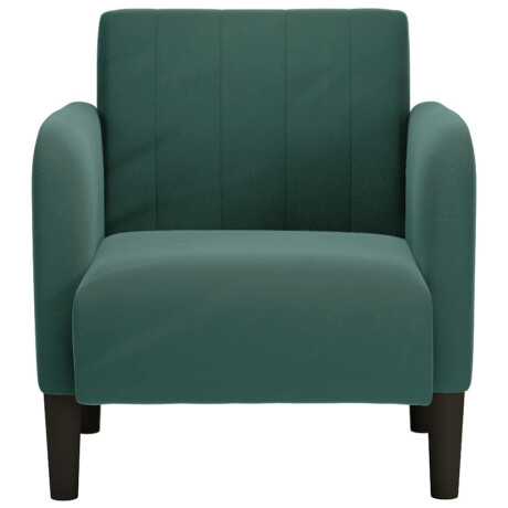 vidaXL Fauteuil met armleuningen 54 cm fluweel donkergroen afbeelding3 - 1