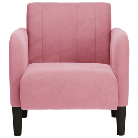 vidaXL Fauteuil met armleuningen 54 cm fluweel roze afbeelding3 - 1
