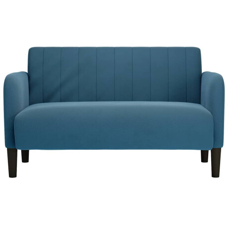 vidaXL Loveseat bank 109 cm fluweel blauw afbeelding3 - 1
