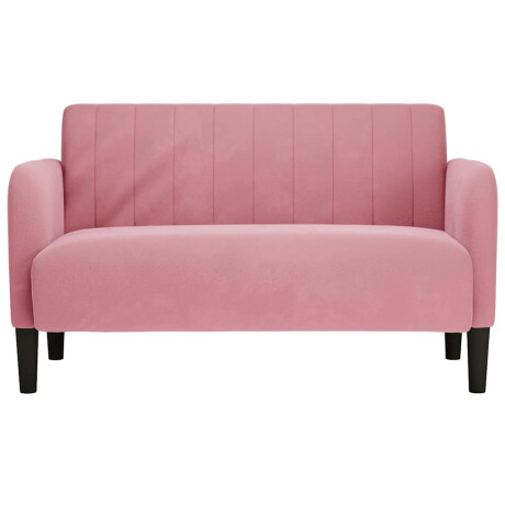 vidaXL Loveseat bank 109 cm fluweel roze afbeelding3 - 1