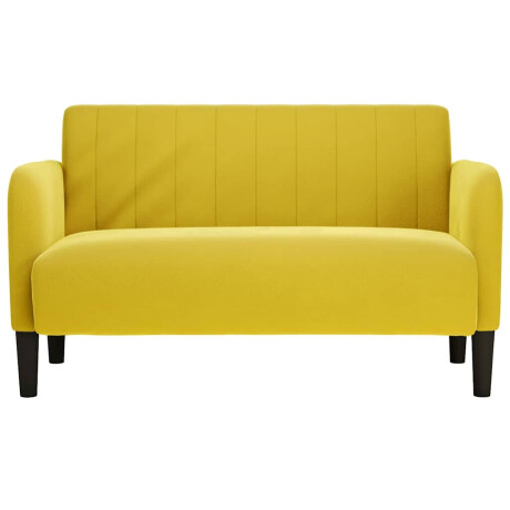 vidaXL Loveseat bank 109 cm fluweel geel afbeelding3 - 1