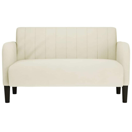 vidaXL Loveseat bank 109 cm fluweel crèmekleurig afbeelding3 - 1