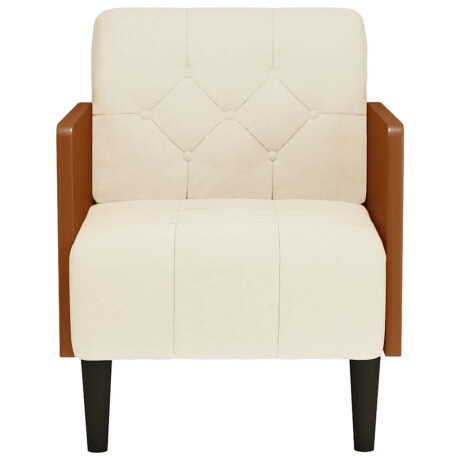 vidaXL Fauteuil met armleuningen 55 cm Linnen afbeelding3 - 1