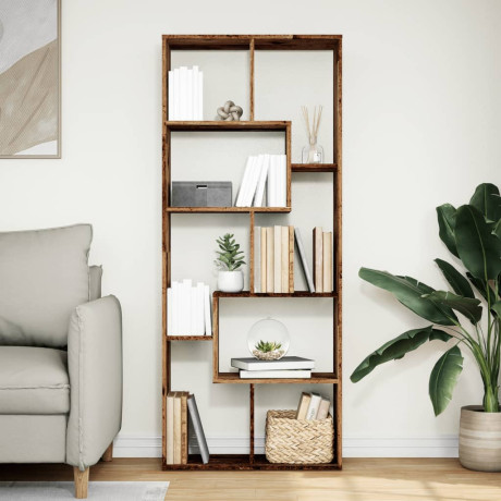 vidaXL Kamerscherm / boekenkast 67x25x161,5 cm hout oud houtkleur afbeelding3 - 1