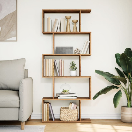 vidaXL Kamerscherm / boekenkast 5-laags 70x24x161 cm hout artisanaal afbeelding3 - 1