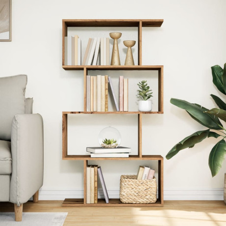 vidaXL Kamerscherm / boekenkast 4-laags 70x24x129 cm hout artisanaal afbeelding3 - 1