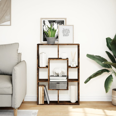 vidaXL Boekenkast 63x20x90 cm bewerkt hout gerookt eikenkleurig afbeelding3 - 1