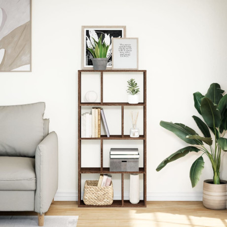 vidaXL Boekenkast 60x20x120,5 cm bewerkt hout bruin eikenkleurig afbeelding3 - 1
