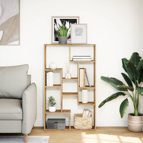 vidaXL Boekenkast 72x20x120,5 cm bewerkt hout artisanaal eikenkleurig afbeelding3 - 1