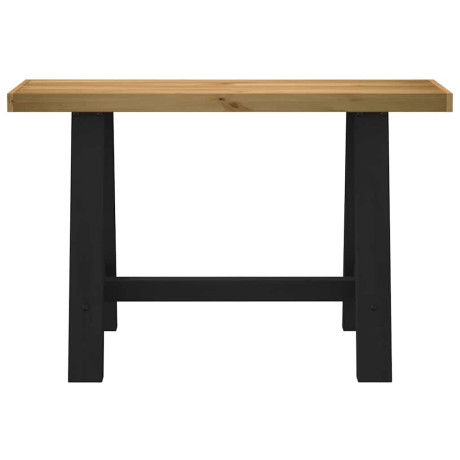 vidaXL Wandtafel NOAIN A-vormige poten 120x30x75 cm massief hout afbeelding3 - 1