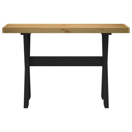 vidaXL Wandtafel NOAIN X-vormige poten 120x30x75 cm massief hout afbeelding3 - 1