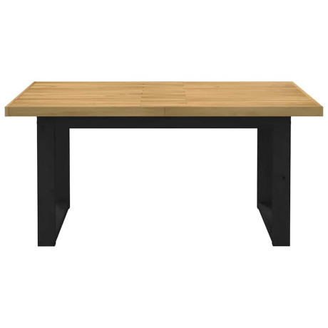 vidaXL Eettafel NOAIN U-vormige poten 160x90x75 cm massief hout afbeelding3 - 1