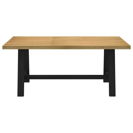 vidaXL Eettafel NOAIN A-vormige poten 180x90x75 cm massief hout afbeelding3 - 1