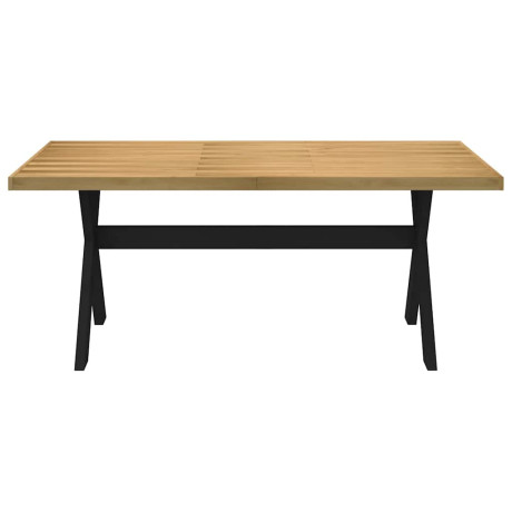 vidaXL Wandtafel NOAIN X-vormige poten 120x30x75 cm massief hout afbeelding3 - 1