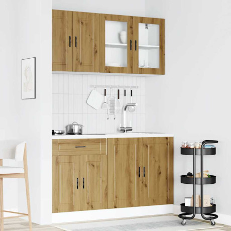 vidaXL 4-delige Keukenkastenset Kalmar bewerkt hout artisanaal eiken afbeelding3 - 1