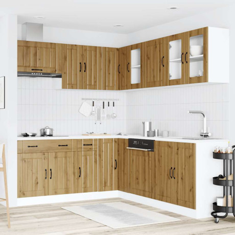vidaXL 11-delige Keukenkastenset Lucca bewerkt hout artisanaal eiken afbeelding3 - 1