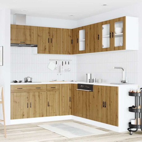 vidaXL 11-delige Keukenkastenset Porto bewerkt hout artisanaal eiken afbeelding3 - 1