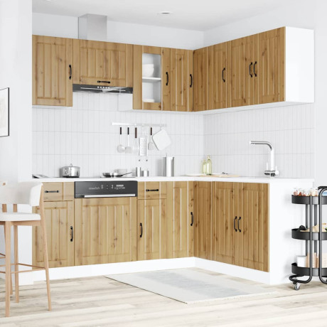 vidaXL 11-delige Keukenkastenset Lucca bewerkt hout artisanaal eiken afbeelding3 - 1