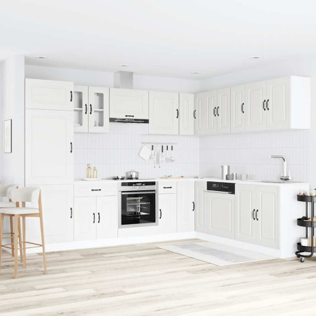 vidaXL 14-delige Keukenkastenset Kalmar bewerkt hout wit afbeelding3 - 1