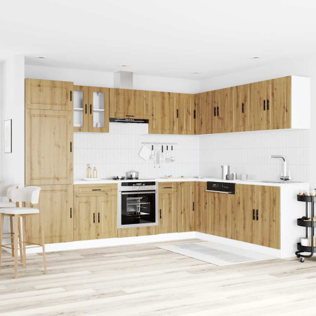 vidaXL 14-delige Keukenkastenset Porto bewerkt hout artisanaal eiken afbeelding3 - 1