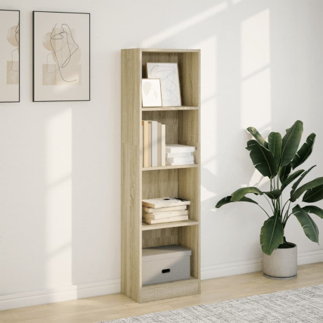 vidaXL Boekenkast 40x24x143 cm bewerkt hout sonoma eikenkleurig afbeelding3 - 1