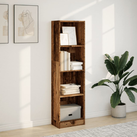 vidaXL Boekenkast 40x24x143 cm bewerkt hout oud houtkleurig afbeelding3 - 1