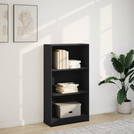 vidaXL Boekenkast 60x24x109 cm bewerkt hout zwart afbeelding3 - 1