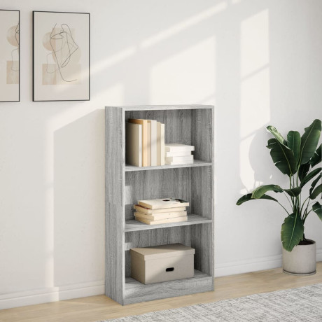 vidaXL Boekenkast 60x24x109 cm bewerkt hout grijs sonoma eikenkleurig afbeelding3 - 1