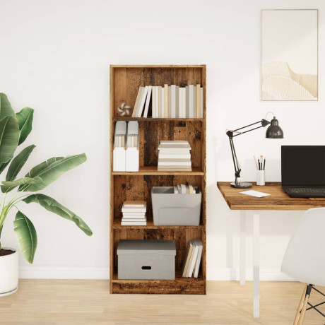 vidaXL Boekenkast 60x24x143 cm bewerkt hout oud houtkleurig afbeelding3 - 1