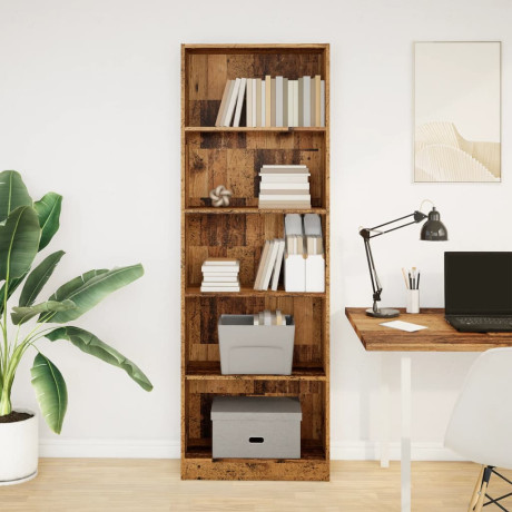 vidaXL Boekenkast 60x24x176 cm bewerkt hout oud houtkleurig afbeelding3 - 1
