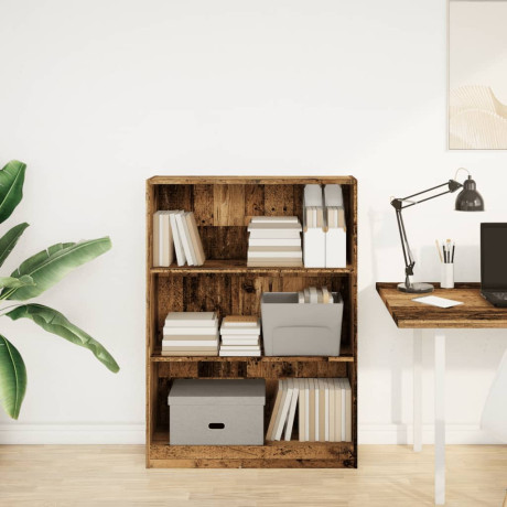 vidaXL Boekenkast 80x24x109 cm bewerkt hout oud houtkleurig afbeelding3 - 1