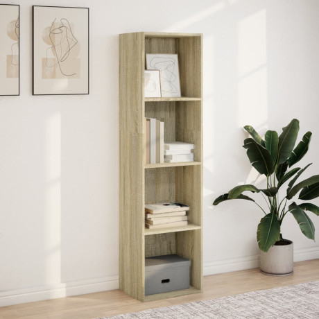vidaXL Boekenkast 40x30x152 cm bewerkt hout sonoma eikenkleurig afbeelding3 - 1