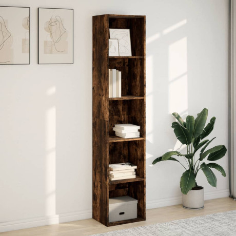vidaXL Boekenkast 40x30x189 cm bewerkt hout gerookt eikenkleurig afbeelding3 - 1