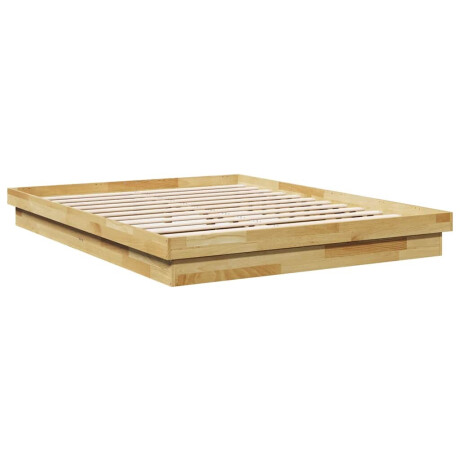 vidaXL Bedframe zonder matras 160x200 cm massief hout eiken afbeelding3 - 1
