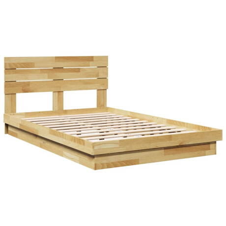 vidaXL Bedframe hoofdeinde zonder matras 120x200 cm massief hout eiken afbeelding3 - 1