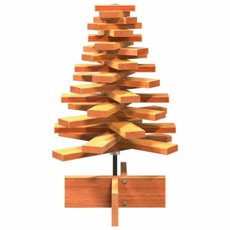 vidaXL Kerstdecoratie kerstboom 60 cm massief grenenhout wasbruin afbeelding3 - 1