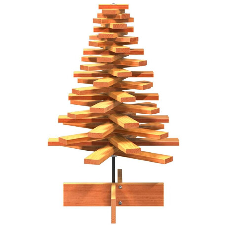 vidaXL Kerstdecoratie kerstboom 80 cm massief grenenhout wasbruin afbeelding3 - 1